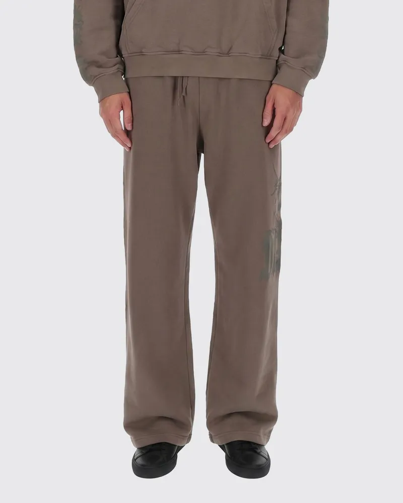 Diesel P-Gro Jogginghose aus Jersey mit Logo und Kordelzugbund Braun