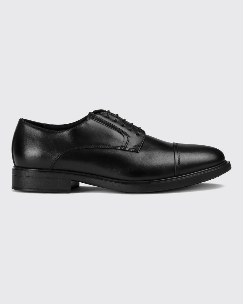 Doucal´s Derby-Schuhe aus glattem Kalbsleder mit Gummisohle Schwarz