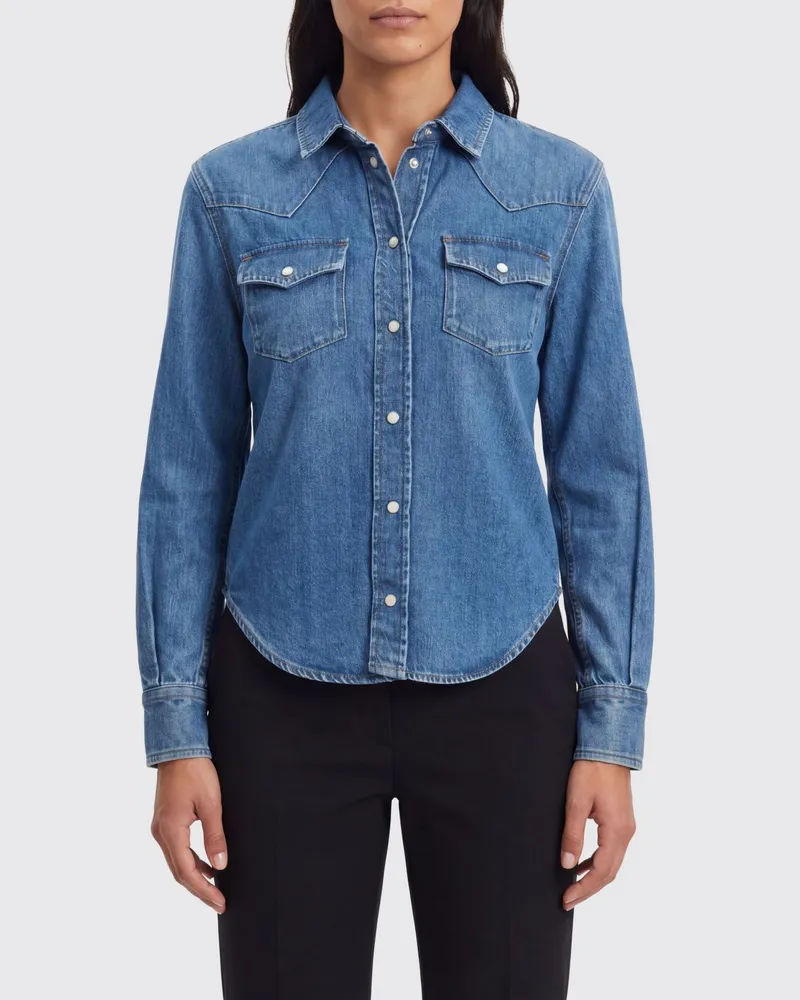 Jacob Cohën Freizeithemd aus Baumwolldenim Blau