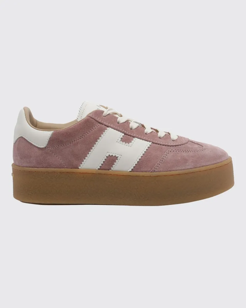 Hogan Cool H698 Plateau-Sneaker aus Veloursleder mit H-Logo Pink