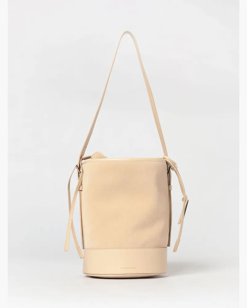 Fabiana Filippi Wildleder-Beuteltasche Beige