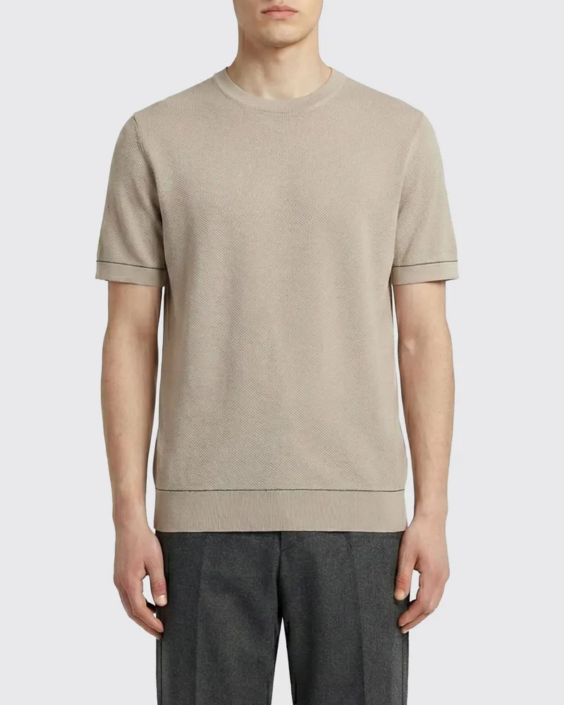 Brioni T-shirt herren Sand