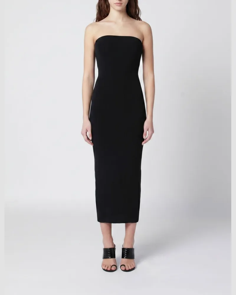 Entire Studios Midi-Kleid aus Viskosemischung Schwarz