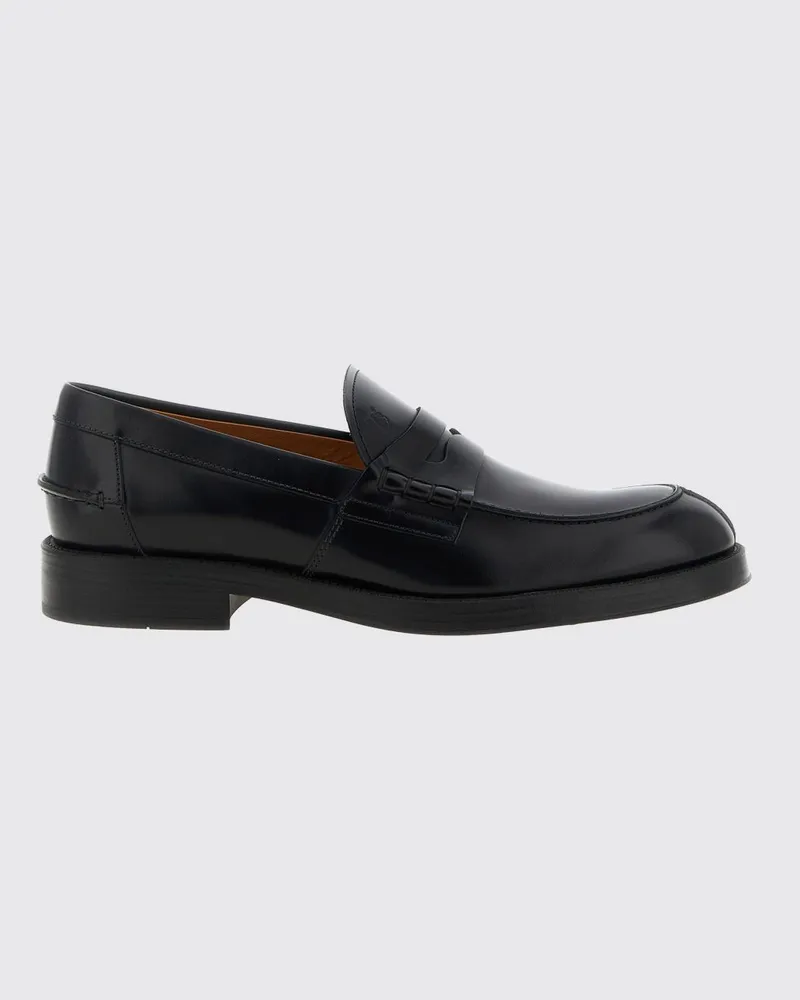 TOD'S T Timeless Pennyloafer aus glattem Kalbsleder mit Prägung Schwarz