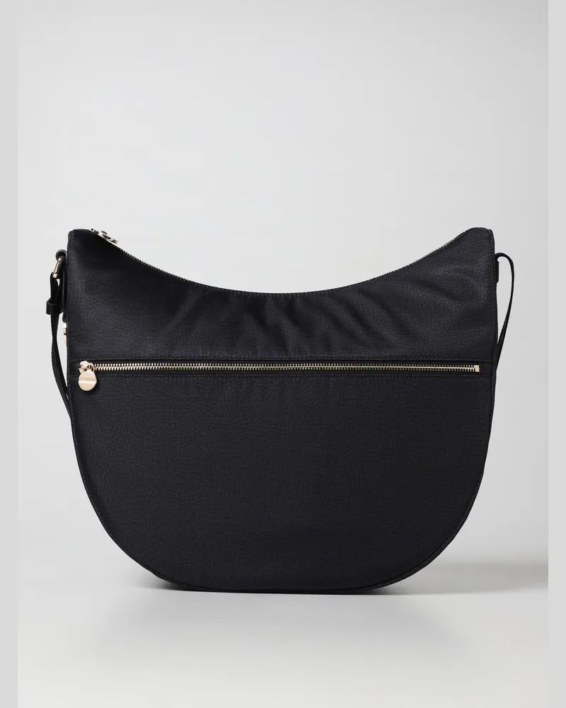 Borbonese Damen Schultertasche Schwarz