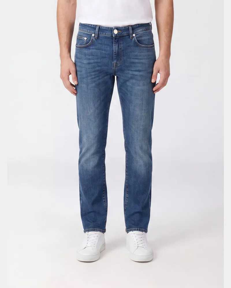 PT TORINO Five-Pocket-Skinny-Jeans von aus Baumwoll-Denim mit Knopfverschluss Denim