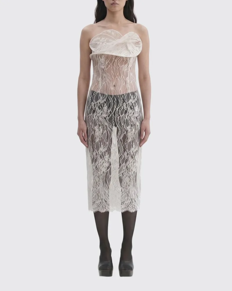 Magda Butrym Spitzenkleid Weiß