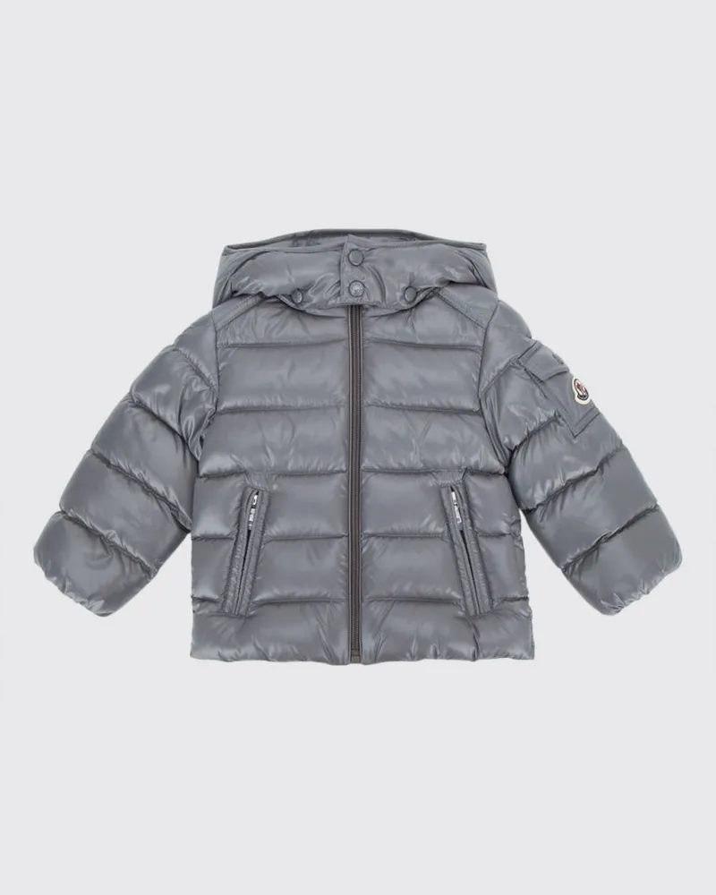 Moncler Daunenjacke Maya aus recyceltem Laqué-Nylon mit Kapuze für Jungen Grau