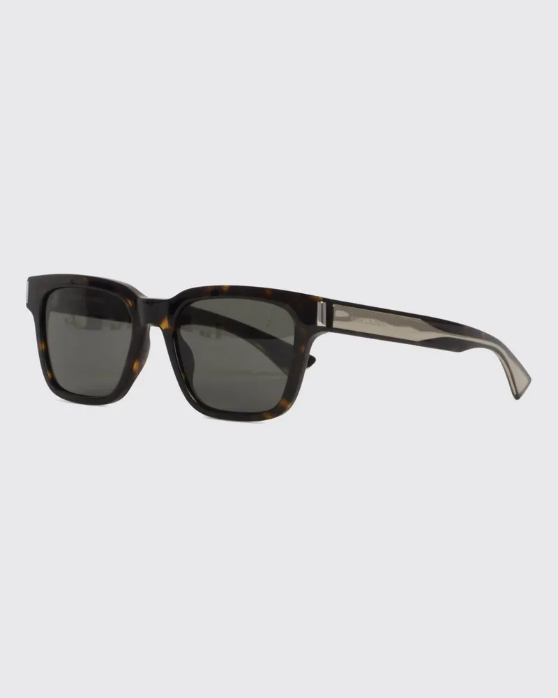 Saint Laurent Quadratische Sonnenbrille aus Acetat mit Nylon-Gläsern Grau