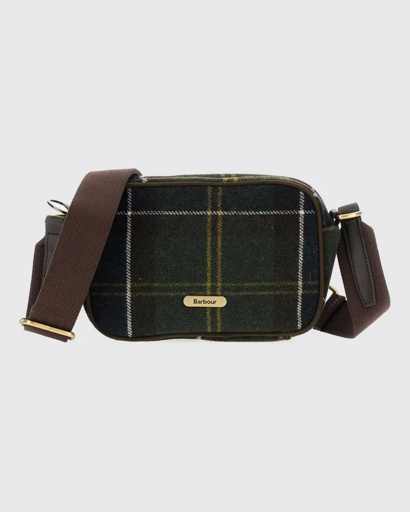 Barbour Mini-Kameratasche aus Wollmischung mit Tartanmuster Bunt