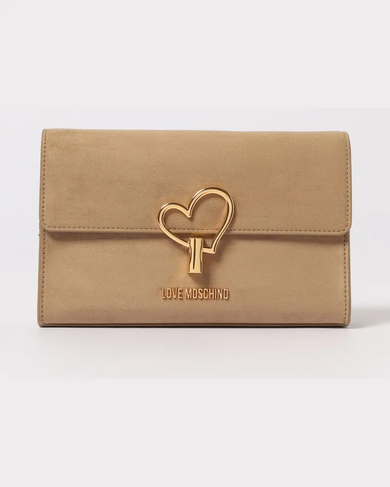 Moschino Schultertasche damen Sand