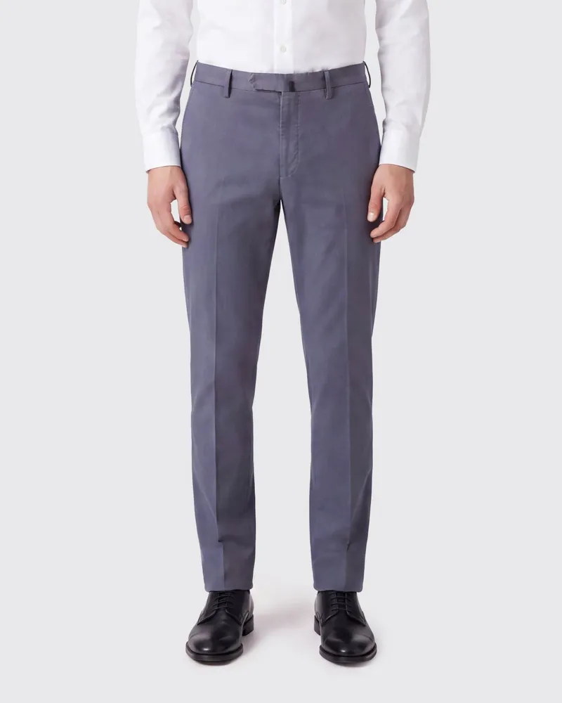 Incotex Slim-Fit Chino aus Stretch-Baumwolle mit schrägen Taschen Grau