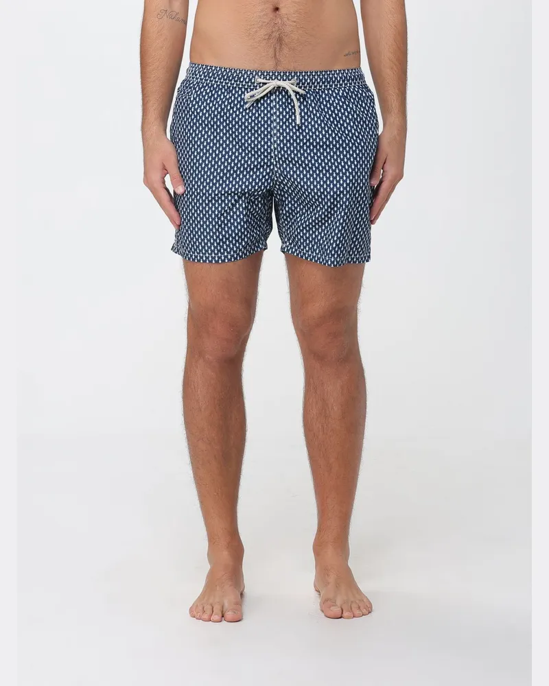 MC2 Saint Barth Bedruckte Boxer-Badehose Blau