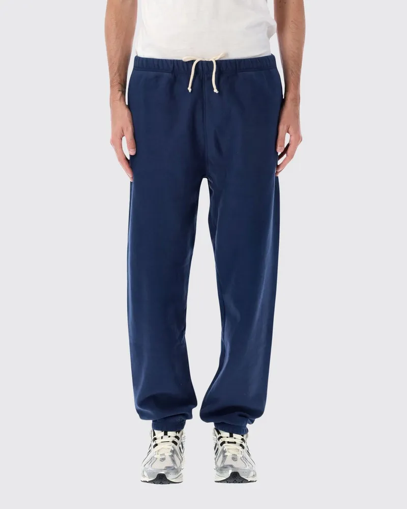 Champion Jogginghose aus Baumwolle mit geradem Bein und elastischem Bund Blau