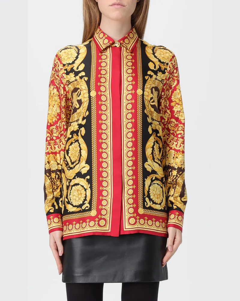 Versace Hemdbluse damen Burgunderrot