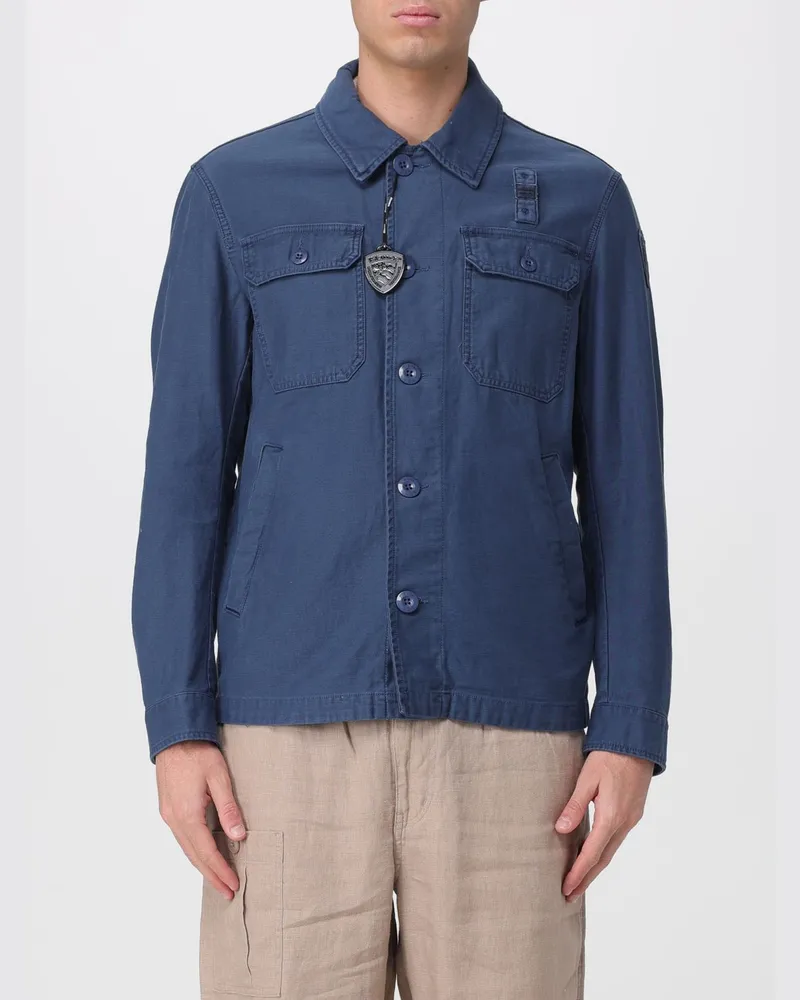 Blauer Jacke herren Blau