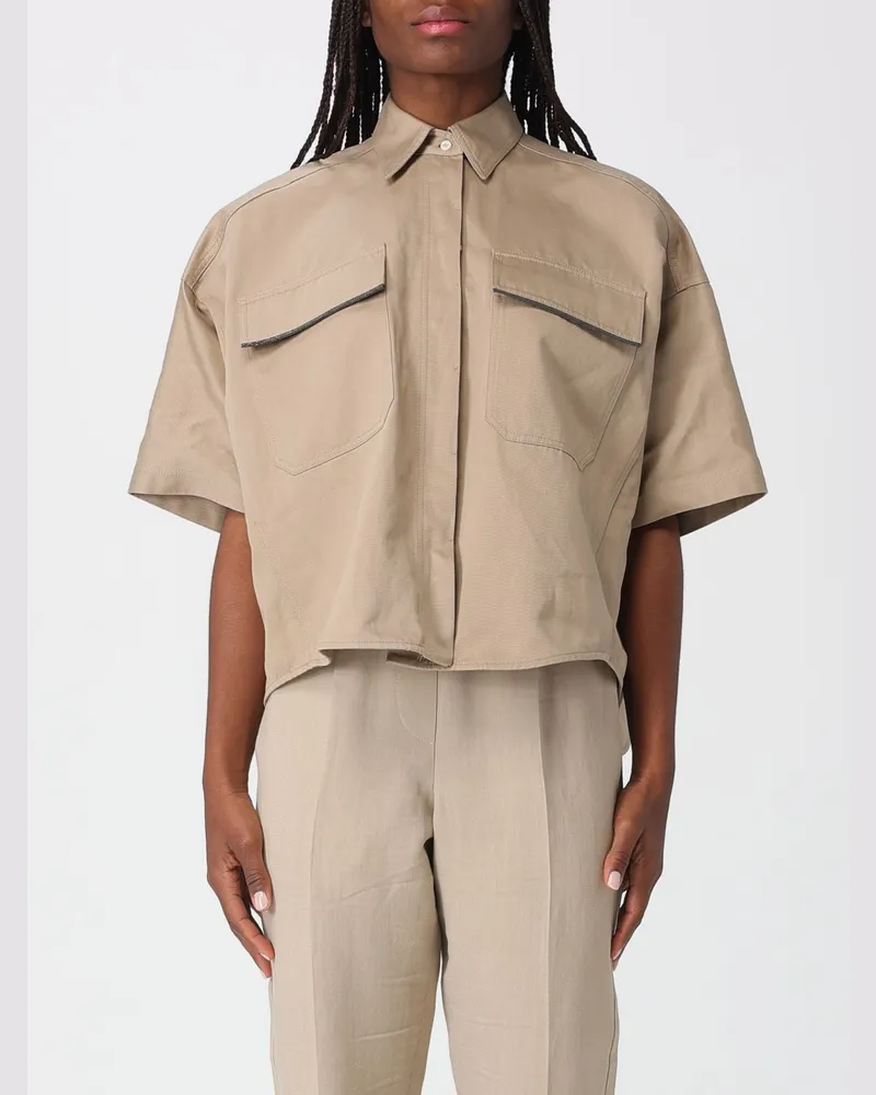 Brunello Cucinelli Hemdbluse damen Beige
