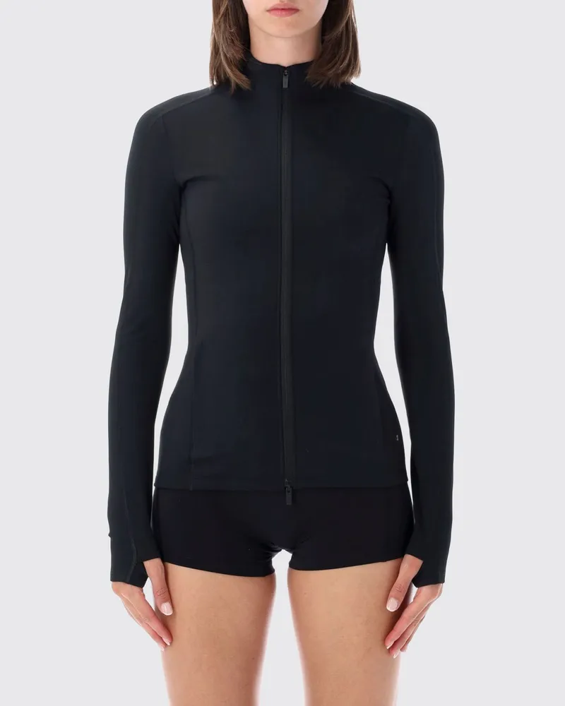 ON Technisches Damen-Sweatshirt mit Reißverschluss von aus recyceltem Nylon mit Stehkragen Schwarz