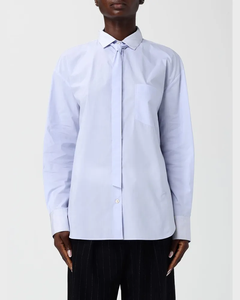 forte_forte Hemdbluse damen Himmelblau