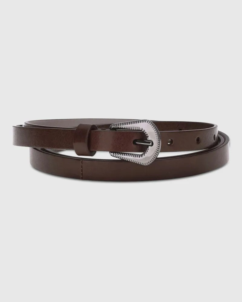 Brunello Cucinelli Grtel damen Burgunderrot