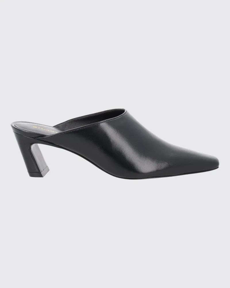 Stuart Weitzman Leder-Mules Schwarz