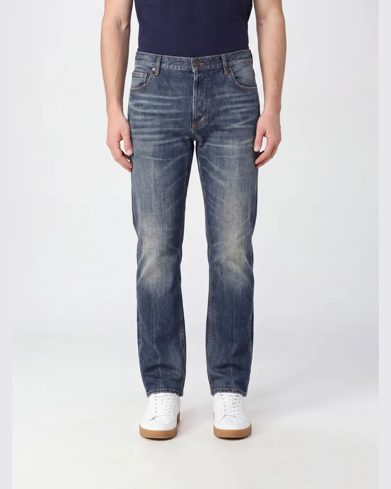 Burberry Straight-Fit-Jeans im Five-Pocket-Stil aus beschichtetem Denim Blau