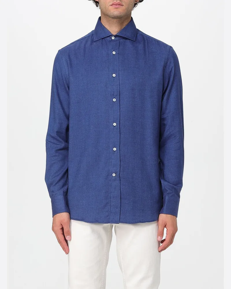 Brunello Cucinelli Hemd herren Blau