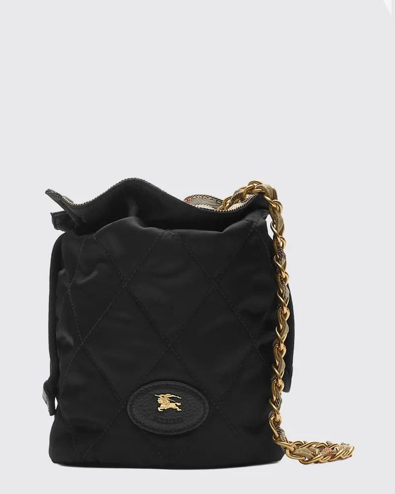 Burberry Gesteppte Nylon-Beuteltasche Schwarz