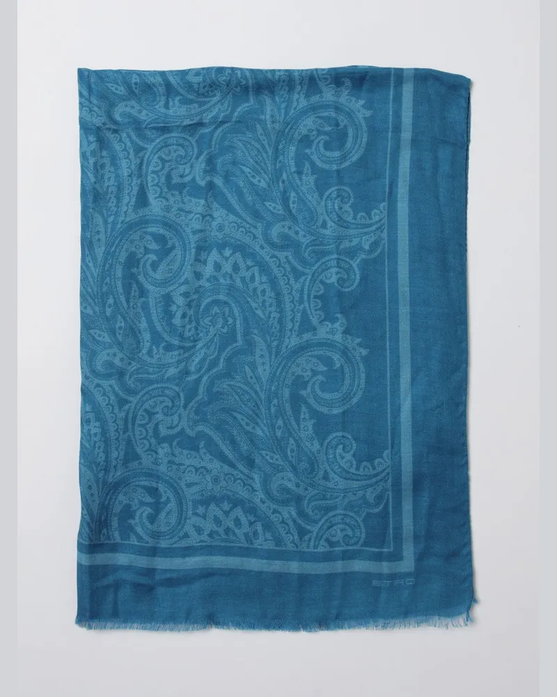 Etro Schal herren Hellblau