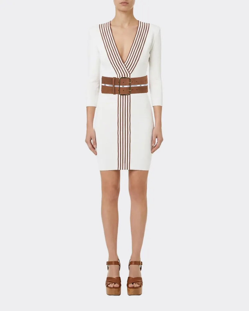 Elisabetta Franchi Kleid damen Ivory