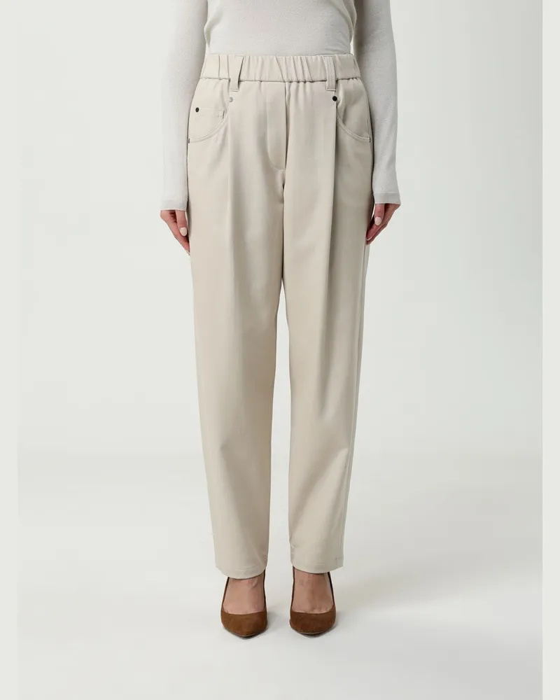 Brunello Cucinelli Hose damen Sand