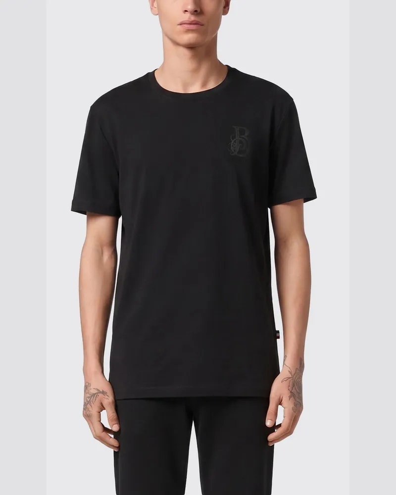 Billionaire Baumwoll-T-Shirt mit Logo Schwarz