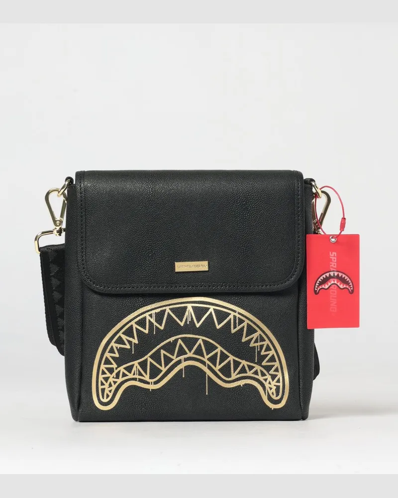 Sprayground Tasche aus Kunstleder mit Logoprint Schwarz