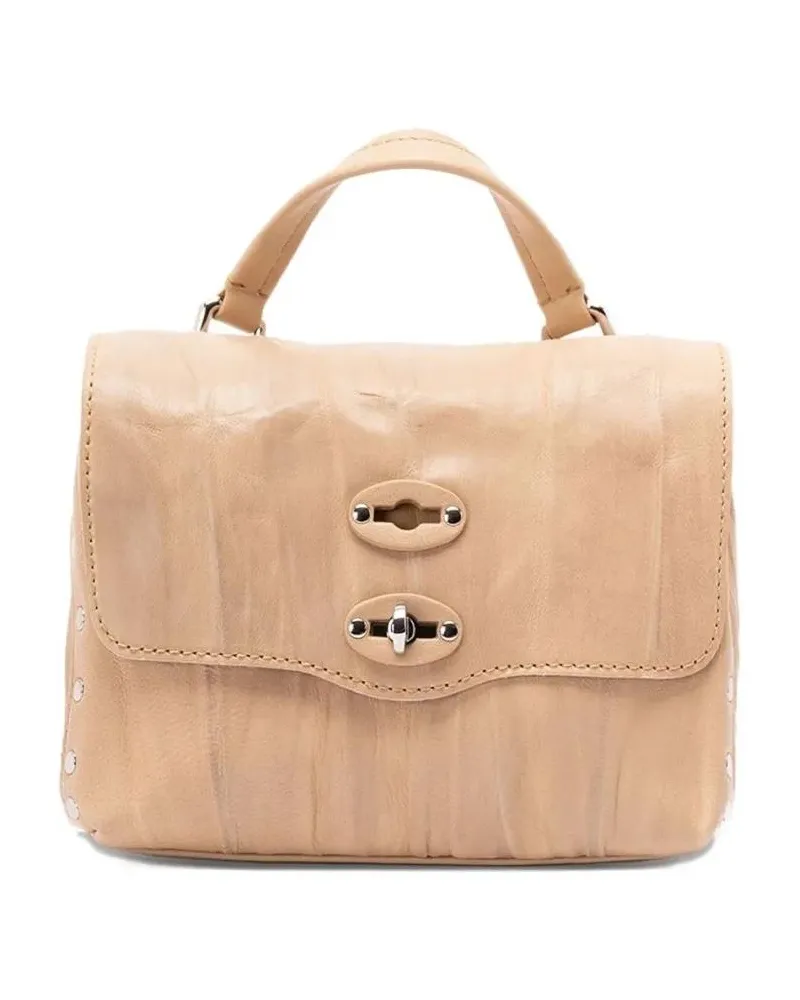 Zanellato Hobo Bags Structured Beige Lamb Leather Shoulder Bag beige Beige