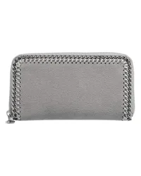 Stella McCartney Portemonnaie Zipped Around Continental Wallet Shaggy Deer Ligh Grau