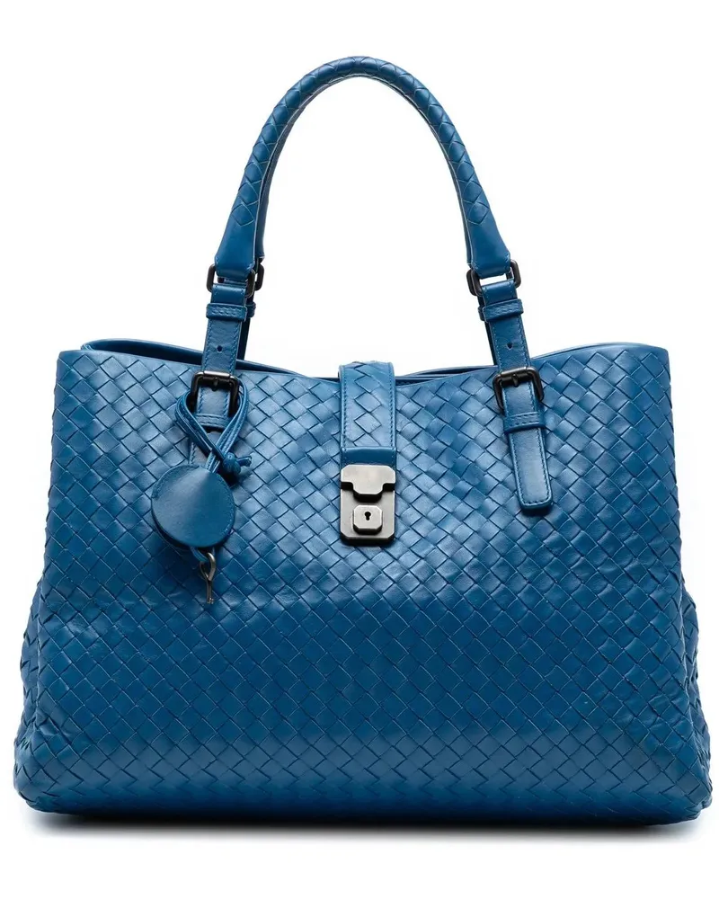 Bottega Veneta Shopper Medium Nappa Intrecciato Roma Tote blau Blau