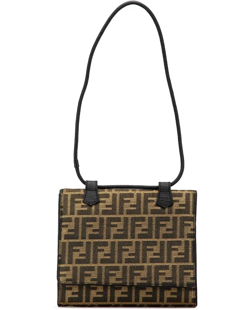 Fendi Hobo Bags Zucca Canvas Shoulder Bag braun Braun