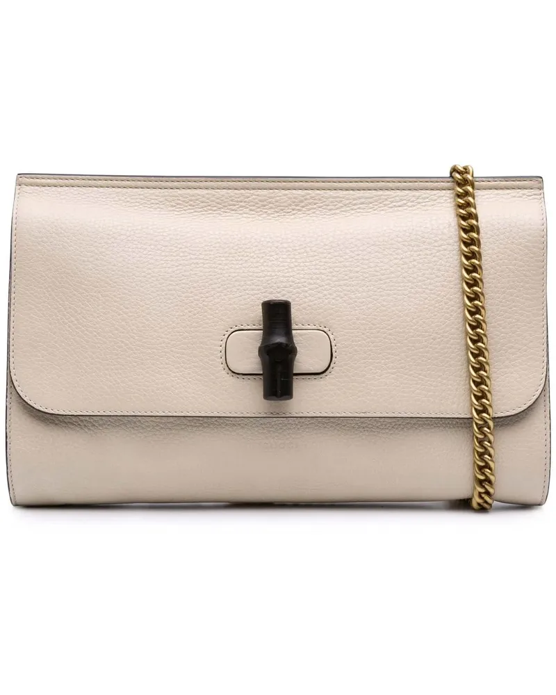 Gucci Hobo Bags Leather Bamboo Daily Crossbody weiß Weiß