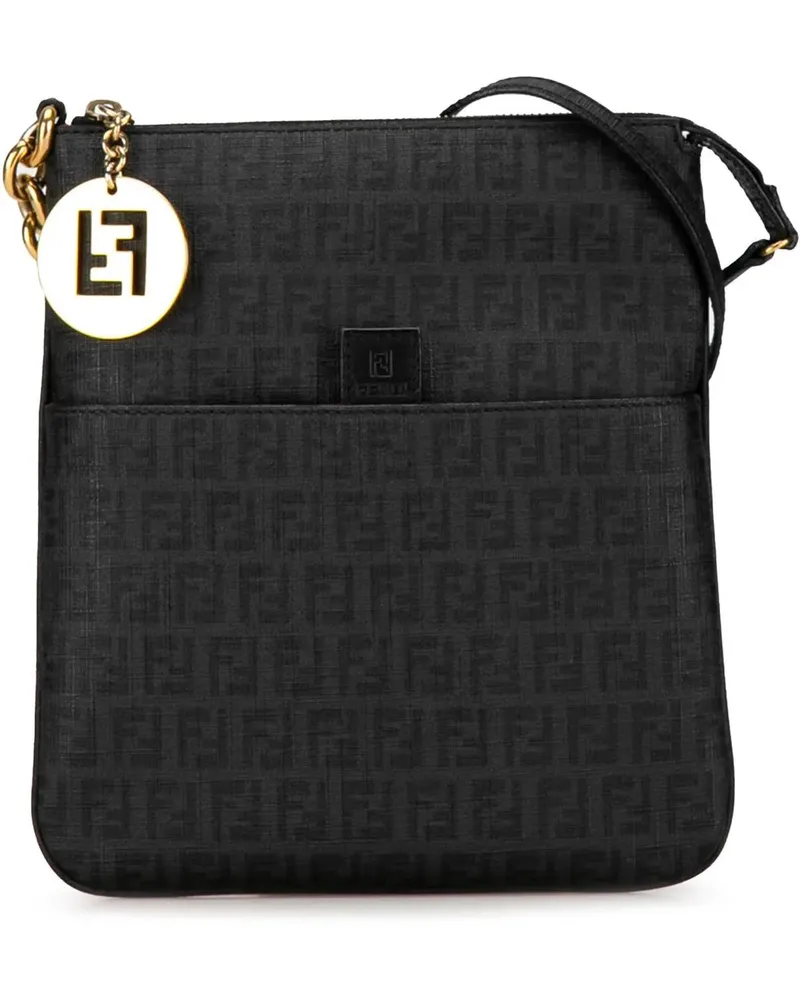 Fendi Hobo Bags Spalmati Zucchino Crossbody schwarz Schwarz