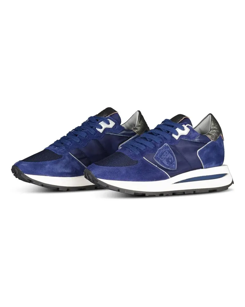 Philippe Model Low-Top Sneaker Calf Leather Sneakers With Textured Accents blau Blau