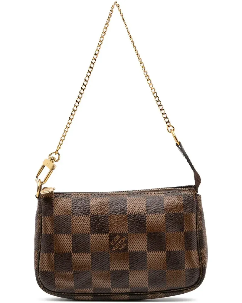 Louis Vuitton Crossbody Bags Damier Ebene Mini Pochette Accessoires braun Braun