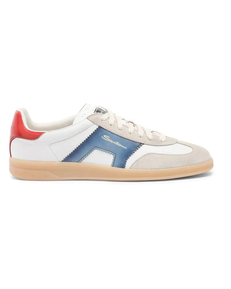 Santoni Low-Top Sneaker Men's leather sneaker weiß Weiß