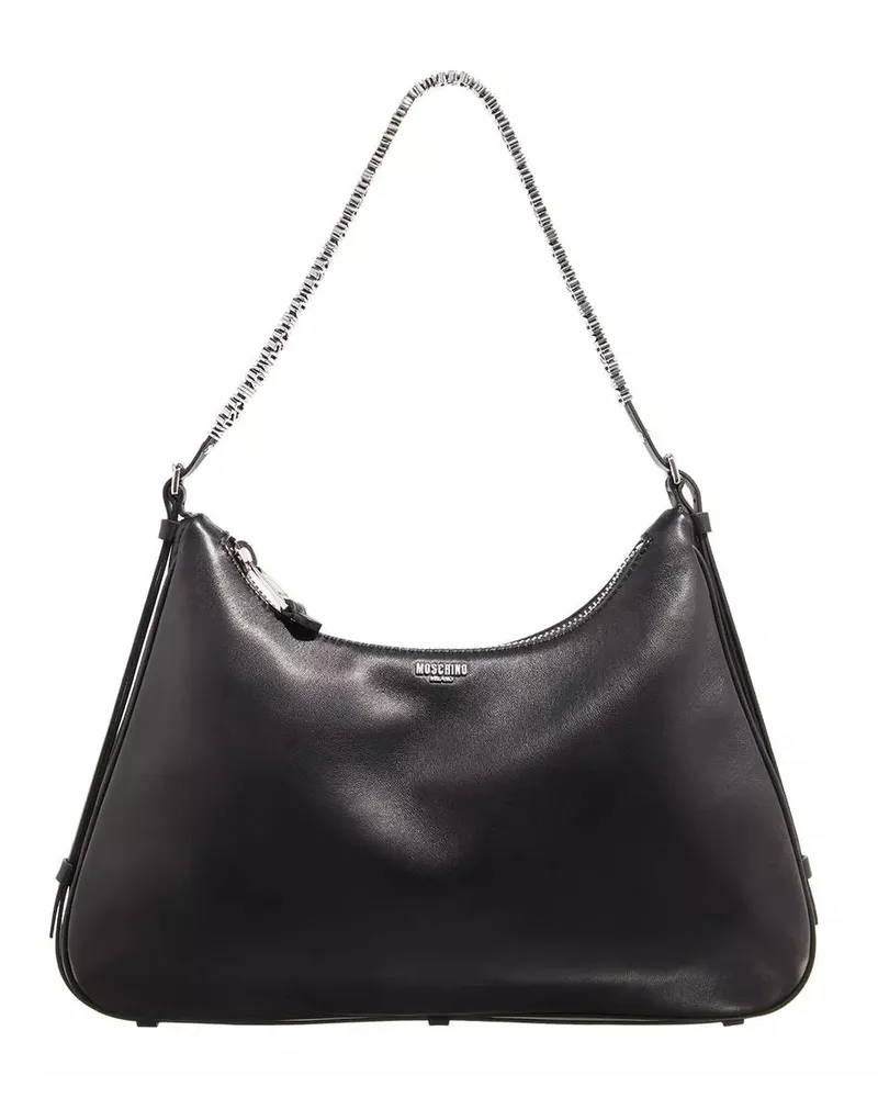 Moschino Hobo Bags Mini Lettering schwarz Schwarz
