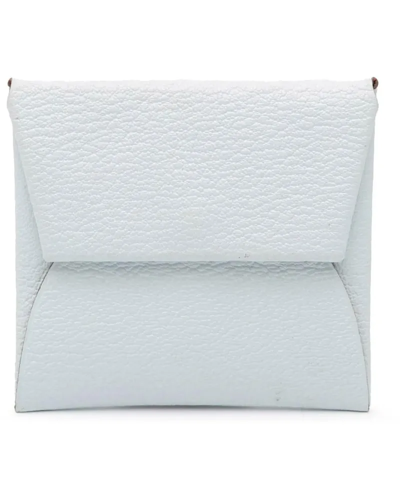 Hermès Portemonnaie Chevre Mysore Bastia Coin Pouch weiß Weiß
