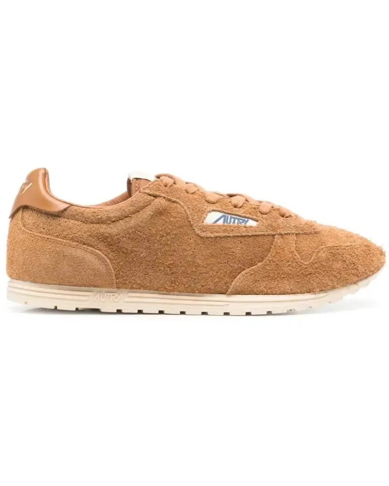 AUTRY Low-Top Sneaker Textured Suede And Leather Brown Sneakers braun Braun