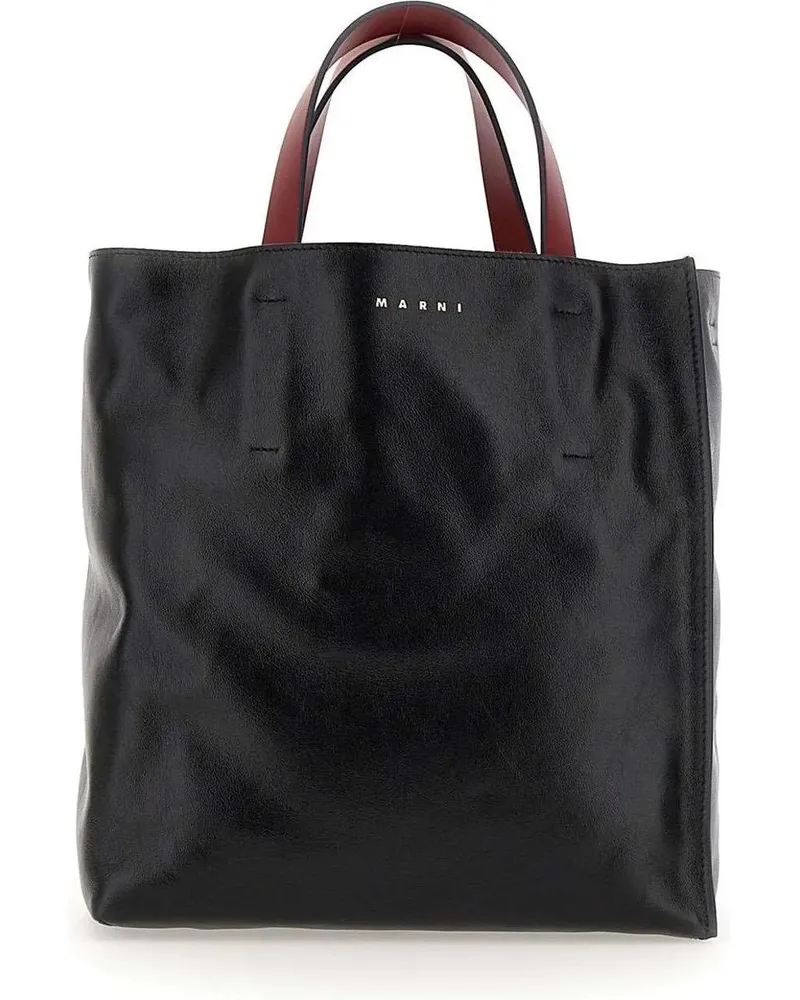 Marni Hobo Bags Structured Black Shoulder Bag schwarz Schwarz