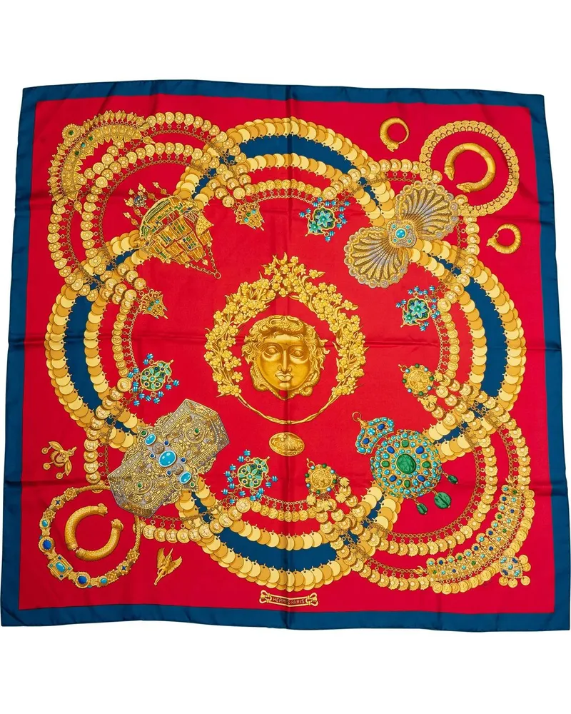 Hermès Tücher & Schals Hermes Classic Kosmima Silk Carre 90 Scarf Tuch rot Rot
