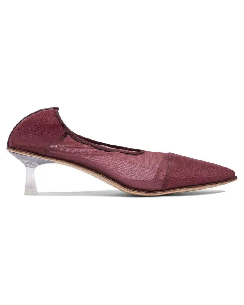 Studio Amelia Hohe Schuhe Breathable Mesh And Leather Pumps rot Rot