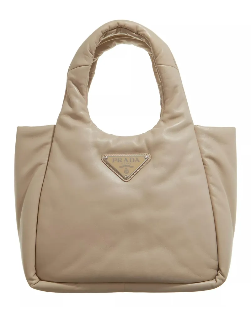 Prada Tote Small Tote Bag Padded Beige