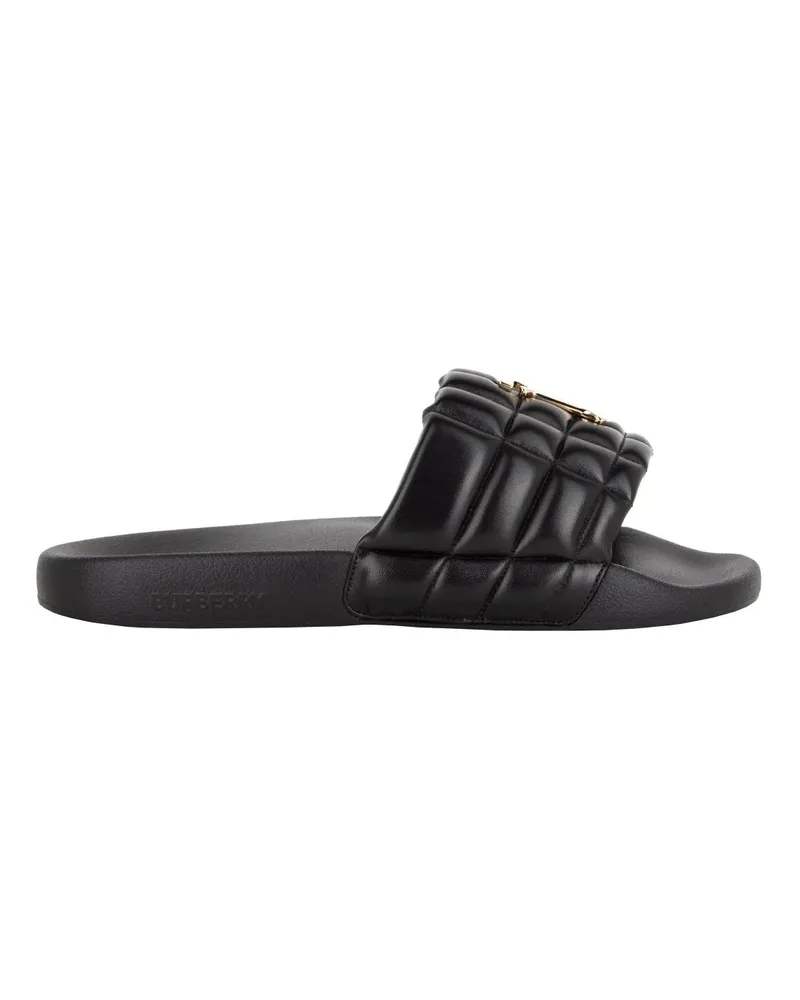 Burberry Loafer Monogram Motif Quilted Lambskin Slides schwarz Schwarz